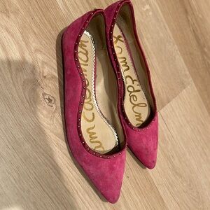 Sam Edelman Rivera Suede Hot Pink Flats